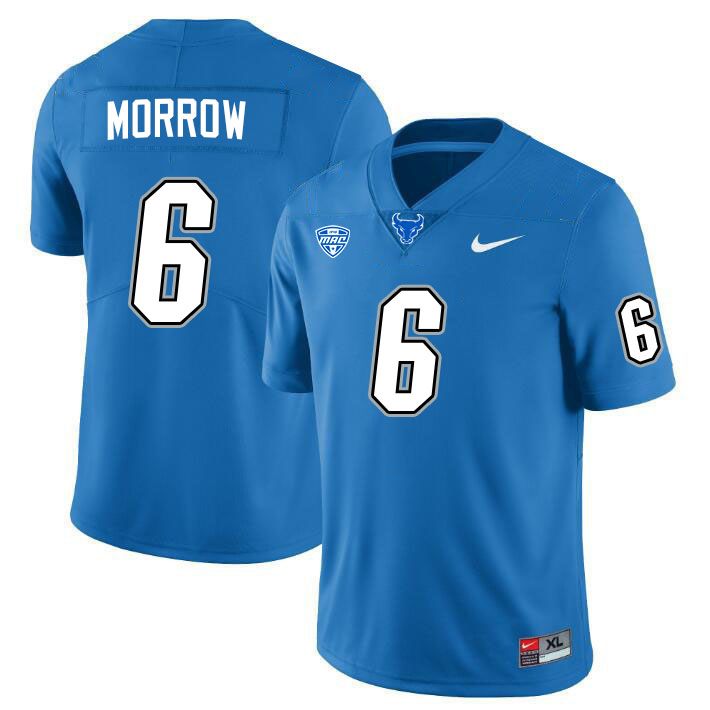 Buffalo Bulls #6 Chance Morrow College Football Jerseys Stitched Sale-Blue